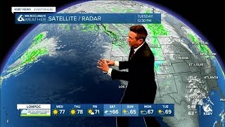 Temps warm with offshore winds, peaking Thursday