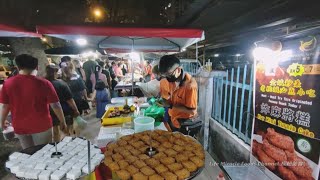 炸萝卜糕素食美食槟城夜市场小吃街头美食 Fried Turnip Cake Peanang Night Market Food Stalls