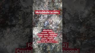 #minerals #natural #rare #grey #molybdenite #metallic #soft #hardness #veins #quartz #geology #study screenshot 4