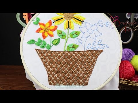 ¡Es muy fácil! ¡Flores mariposa! BORDADO FANTASIA PARA FLORES CON PETALOS MARIPOSA
