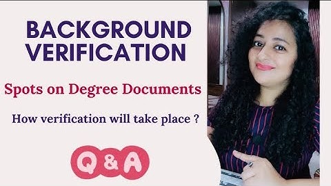 Background Verification | Spots on Degree #backgroundverification #hr #qna #readytogetupdate