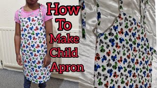 HOW TO MAKE KIDS APRON . DIY KIDS COOKING  / PLAY APRON
