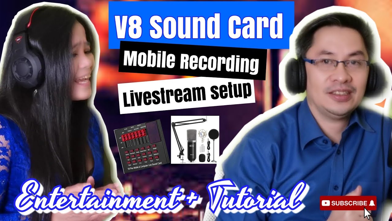 Recording Setup Using V8 Live Set Up For Recording in V8 Sound Card to PC and Mobile Phone ...