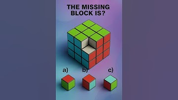 Puzzle. 3D Logic Puzzle : Find the Missing Block!