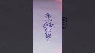 simple side border design for beginners 🌺#shorts #youtubeshorts #trendingshorts #muggulu