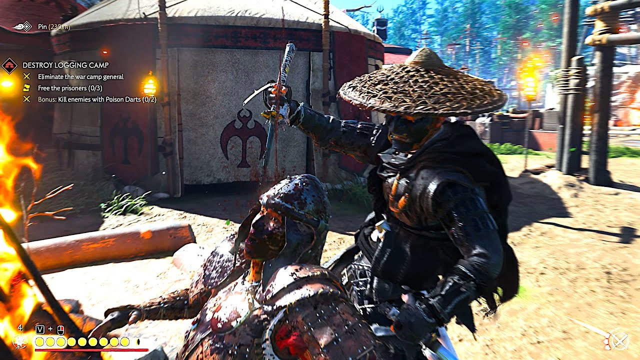 Black Straw-Hat Ninja | Aggressive Stealth Kills