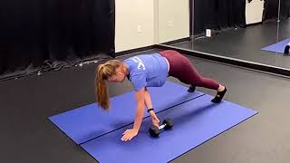 How to: Plank Dumbbell Passes exercise with @ash.barbosa