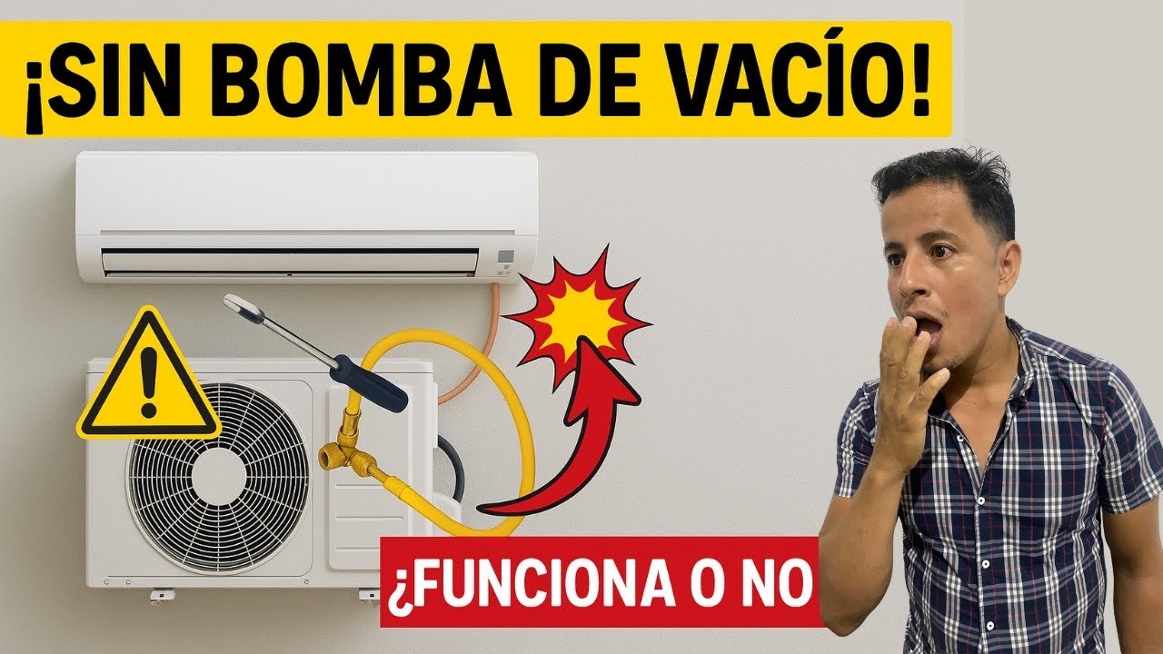 ¡Haz vacío sin bomba! Truco casero para instalar aires acondicionados