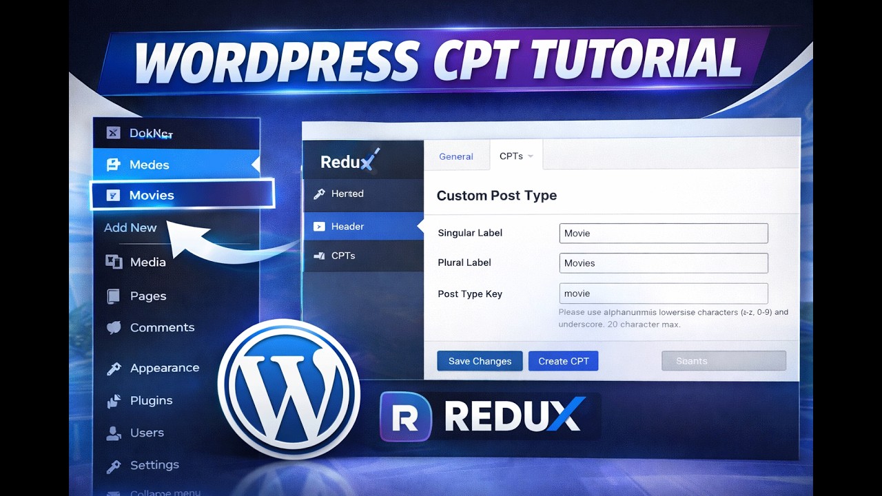 WordPress Redux Custom Post Type Tutorial - YouTube