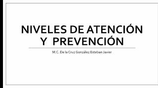 Niveles de prevención