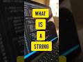 What is a String ? "......" Save this video 👍 Subscribe for more videos 👍🔔#strings #python #coding