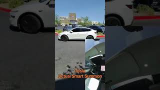 Tesla Actual Smart Summon #Tesla #teslamodely