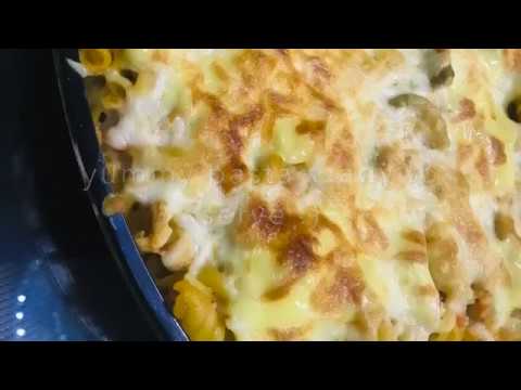 Baked Chicken Pasta with white sauce