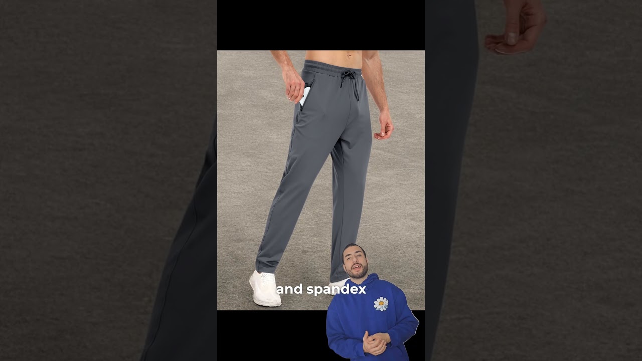 Men’s 3-Pack Athletic Pants | Lightweight, Quick-Dry, Zip Pocket Joggers