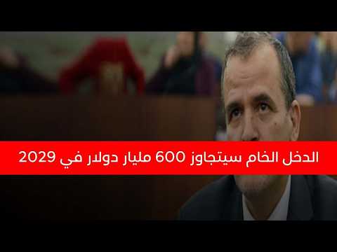 المهرج رزيق: الدخل الخام سيتجاوز 600 مليار دولار في 2029...