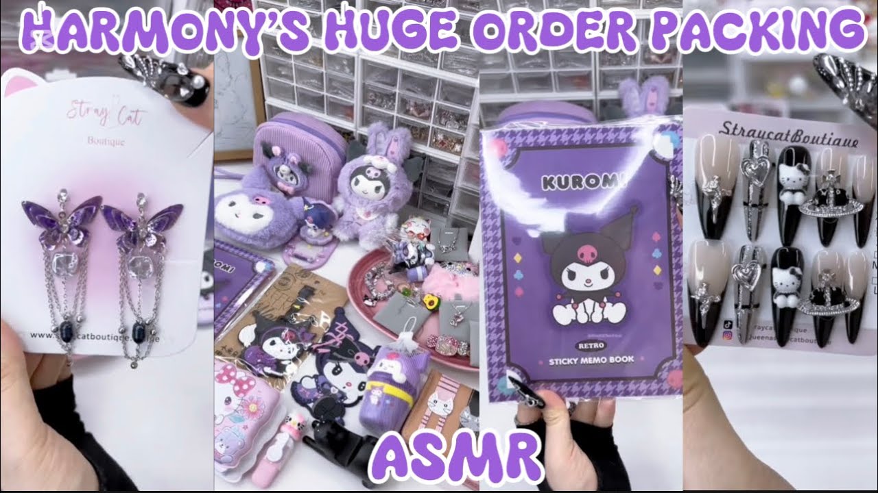 HARMONY’S HUGEEEEE ORDER PACKING 😻💅(ASMR)||SMALL BUSINESS 