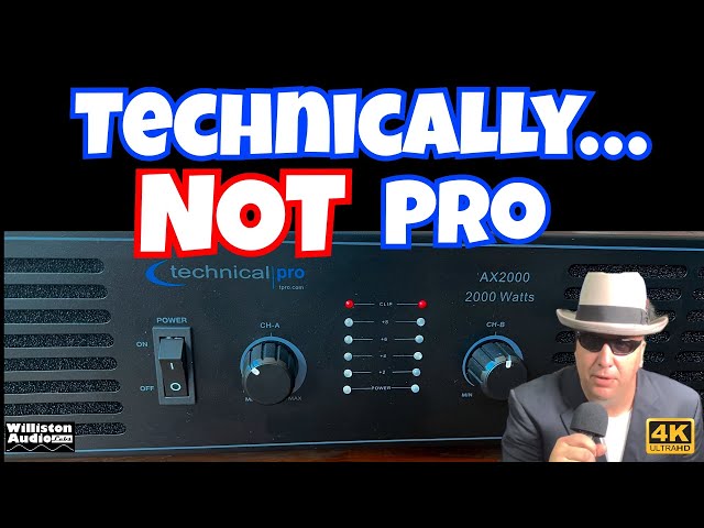 Pro Audio Amp on the Cheap? Technical Pro AX2000 2000W of Unicorns [4K] class=