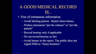 Records, Reports and Documentation Basics for EMTs and Health Sciences Professionals