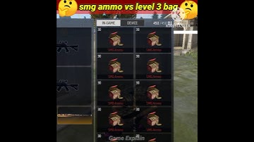 how many smg ammo can be kept in a level 3 bag #shorts 🤔#freefireshorts