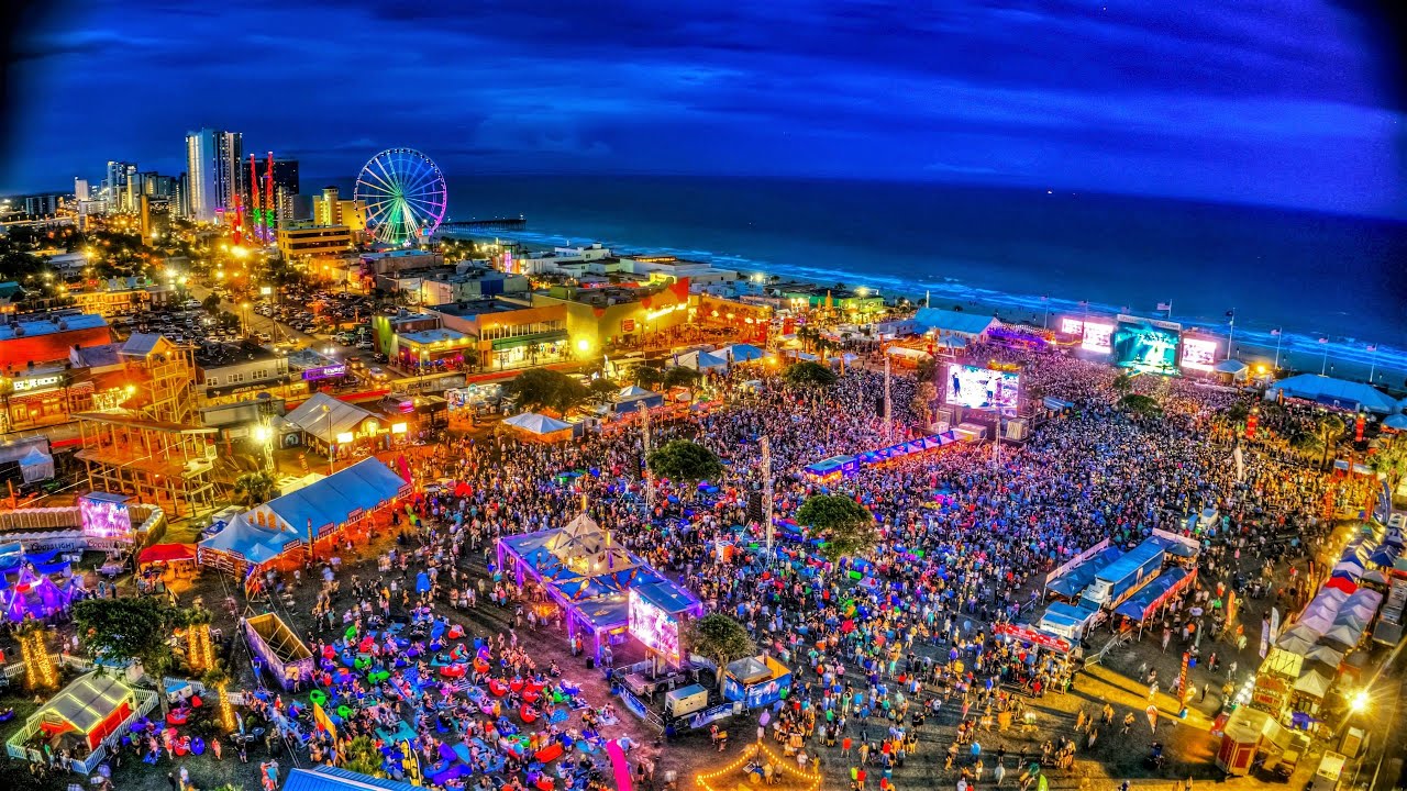 🔴🅻🅸🆅🅴🔴🏖️Myrtle Beach /WonderWorks🌊South Carolina/N Ocean Blvd/Oceanfront Storm Forecast/Pier 14