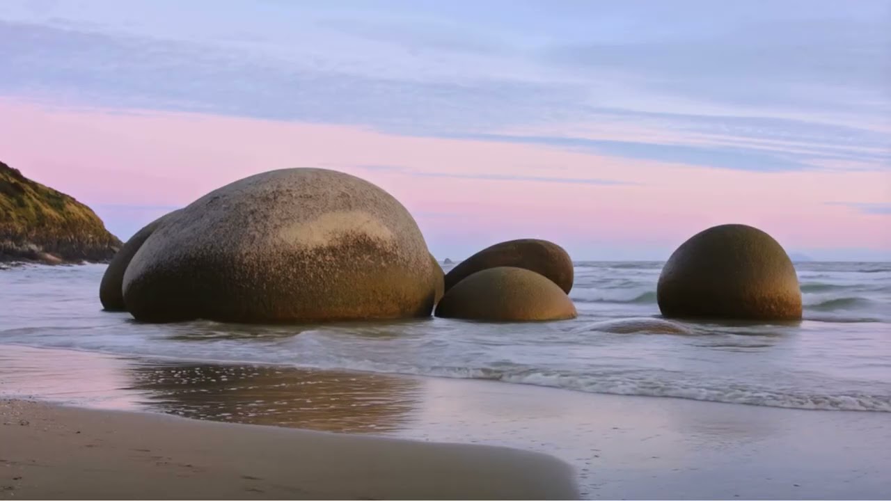 Ambience Videos | Moeraki Boulders — Koekohe Beach Stones for Focus & Sleep