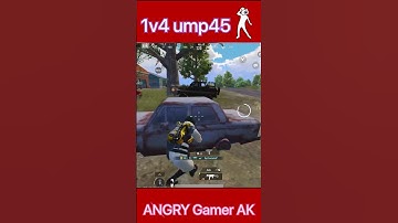 1V4 CLUTCH With UMP45  ||ANGRY GAMER AK || clutch video short BGMI