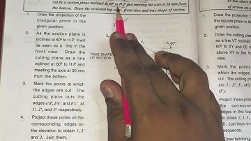 triangular prism engineering graphics tamil