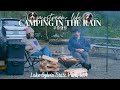 Airstream basecamp camping in the rain with moonshade  snow peak igt