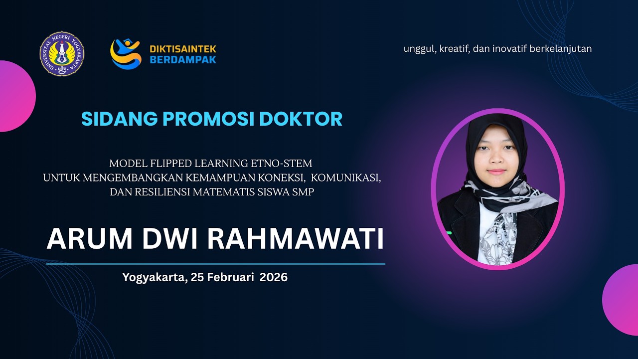 Sidang Promosi Doktor Arum Dwi Rahmawati S3 P. Matematika 2026