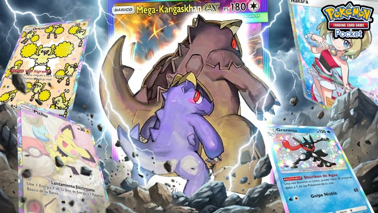 😈 Pegamos por todos lados | Mega-Kangaskhan EX + Greninja El Shuriken Familiar es una locura