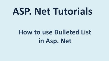 How To Use Bulleted List in ASP.NET?