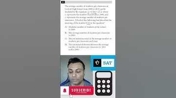 SAT Math Practice Q8 Test 3 With Calculator