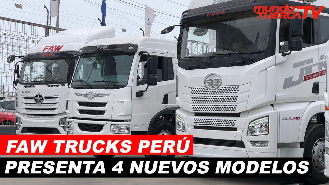 Faw trucks presenta 4 modelos de camiones y remolcadores diesel - YouTube