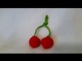 How to crochet cherries on a stem - Easy tutorial for fruits by BerlinCrochet