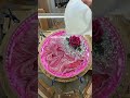 How to Make a STUNNING Rose Epoxy Table! 🌹💎 #shorts #satisfying