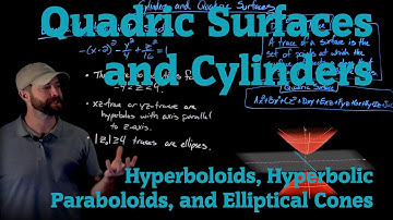 Quadric Surfaces Hyperboloids, Elliptic Cone, and Hyperbolic Paraboloid (4K Lightboard Math Lecture)