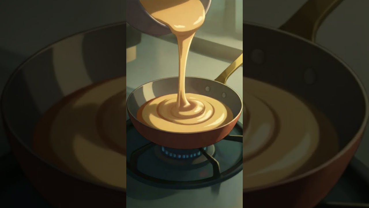 fluffy pancakes made with love one bite, one smile, perfect happy food moment