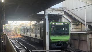 E235系(ﾄｳ25編成)山手線東京・品川方面行き 上野駅3番線到着停車(1517G)