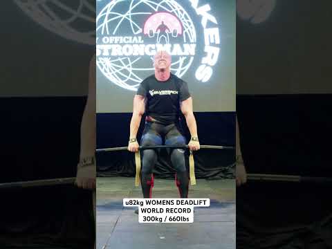 NEW FEMALE DEADLIFT WORLD RECORD!! 300kg @ 82kg bodyweight #officialstrongman