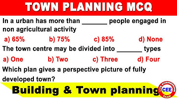 Building and town planning mcq | construction management mcq | town planning rules | city planning