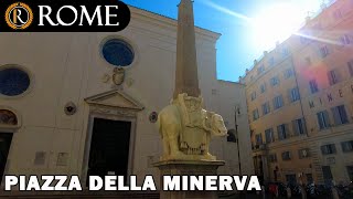 Rome guided tour  ➧ Piazza della Minerva [4K Ultra HD]