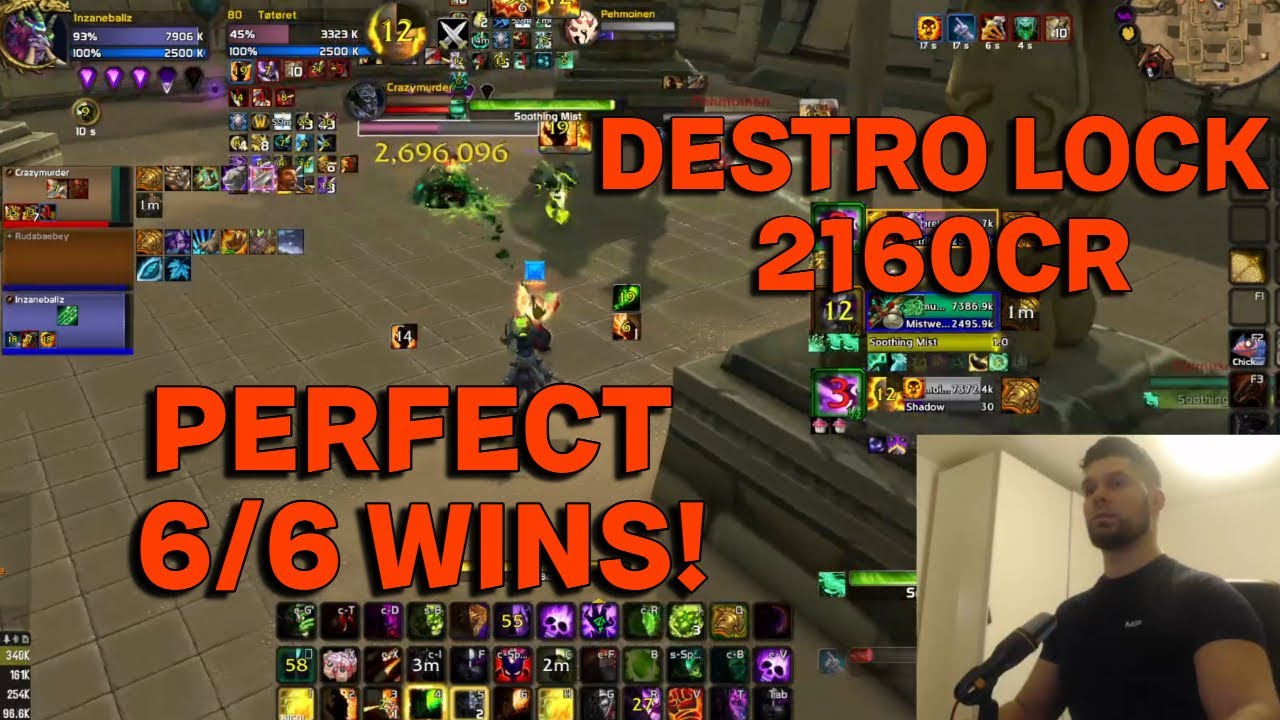 PERFECT 6/6 WINS 2100CR DESTRUCTION WARLOCK SOLO SHUFFLE - THE WAR ...