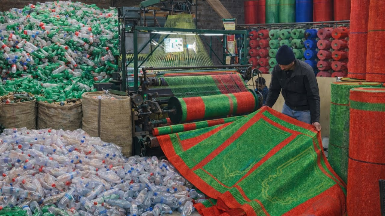 Incredible Recycling Process | Old Plastic Bottles Turned into Super-Strong Woven Ropes in Factory
