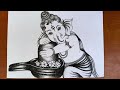 Shivling with Ganesha Drawing| Shivaratri Drawing|How to draw Shivling easy|