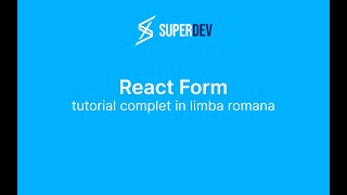 React Forms 02 - validare cu Javascript - tutorial RO