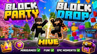 Hive mini games | block party | block drop | minecraft |  #minecraft #youtube #hive #bedrock #gaming