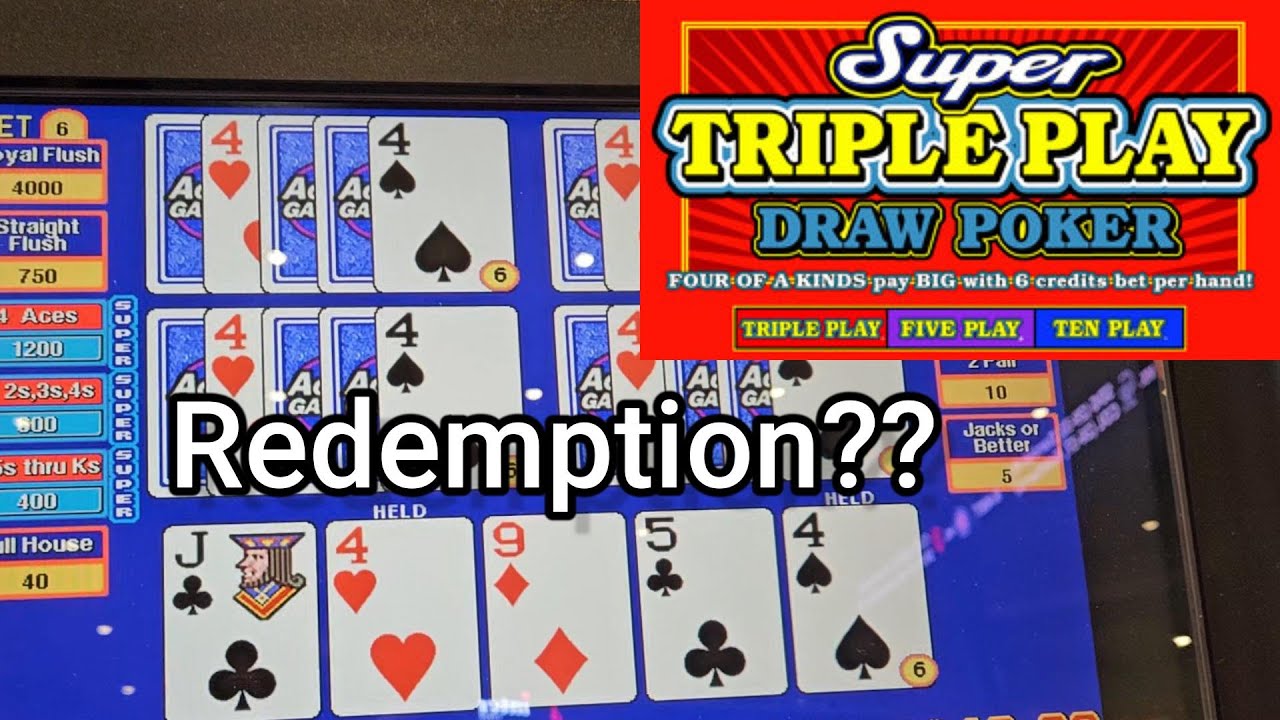 Super Triple Play Video Poker - 5 Line - Can this Game REDEEM Itself
