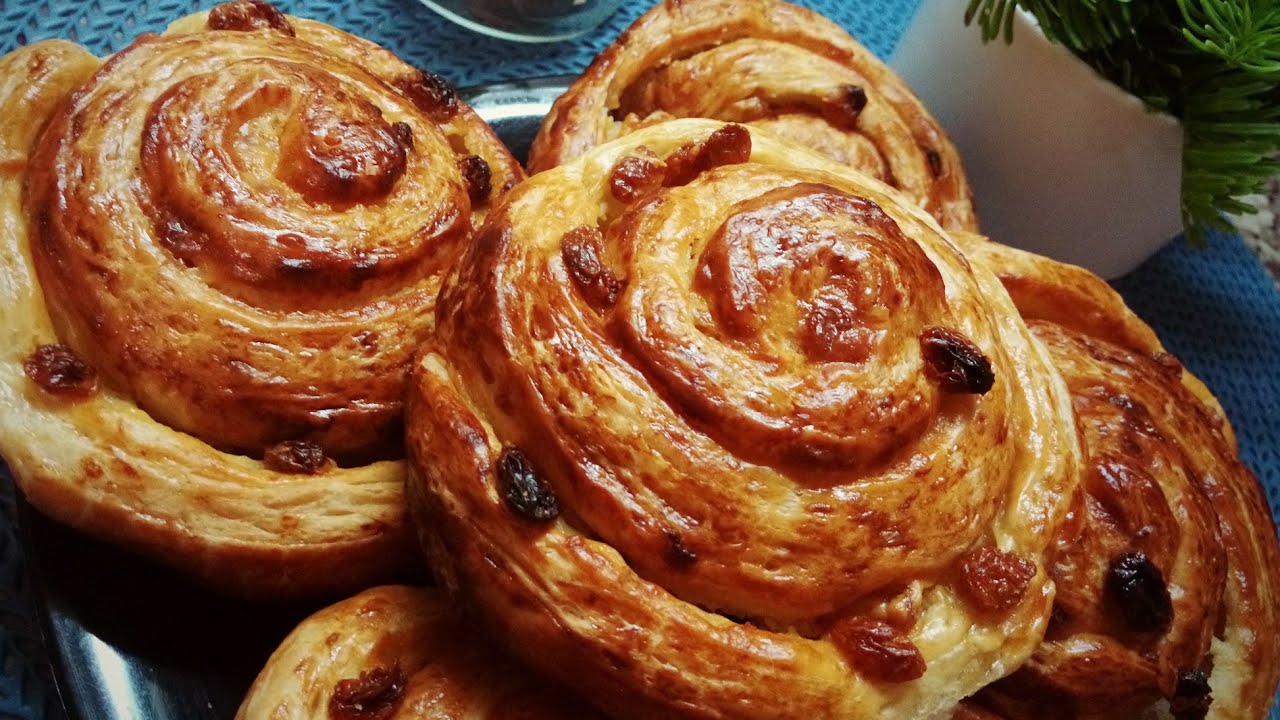 #pain aux raisins 🍇pain swiss👌#خبز السويس💗 recette facile - YouTube