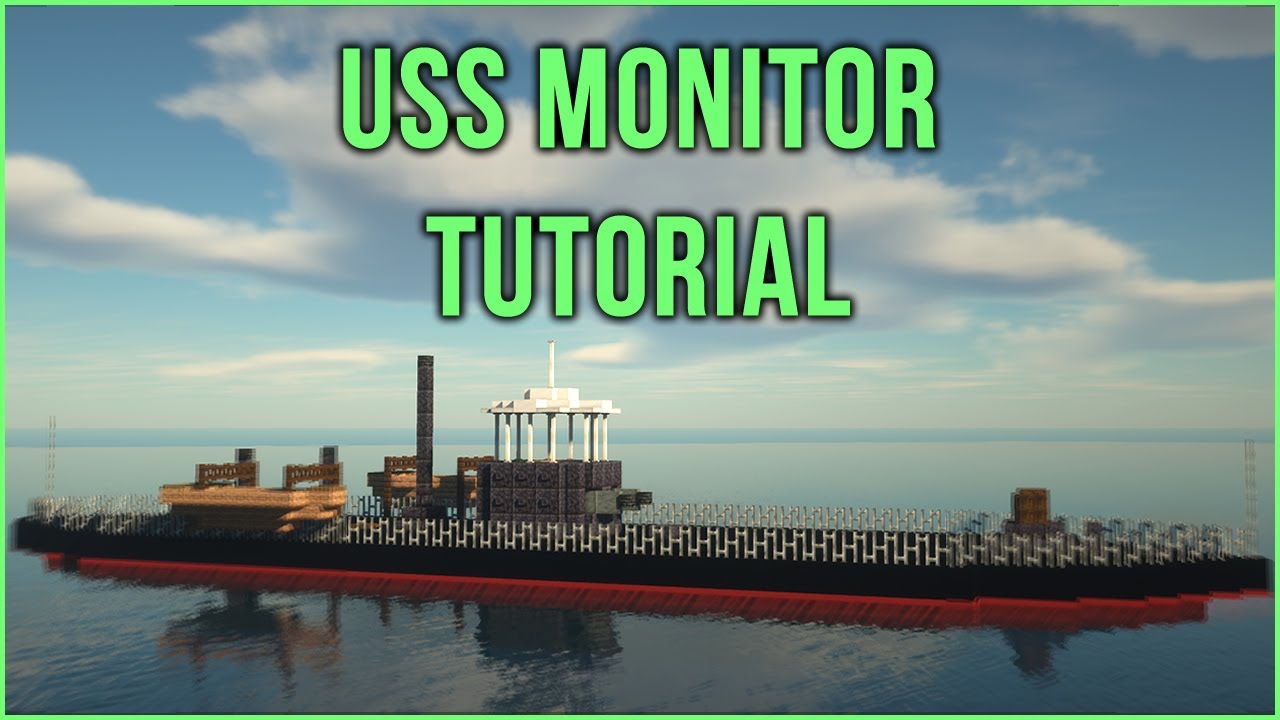 🚢 Minecraft Tutorial: How to Make the USS Monitor [Union Navy] - YouTube
