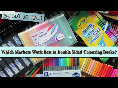 Which Markers Work Best In Double Sided Colouring Books | Comparing Waterbased Pens